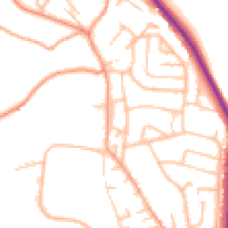 Daytime road noise heatmap for ST7 1SX