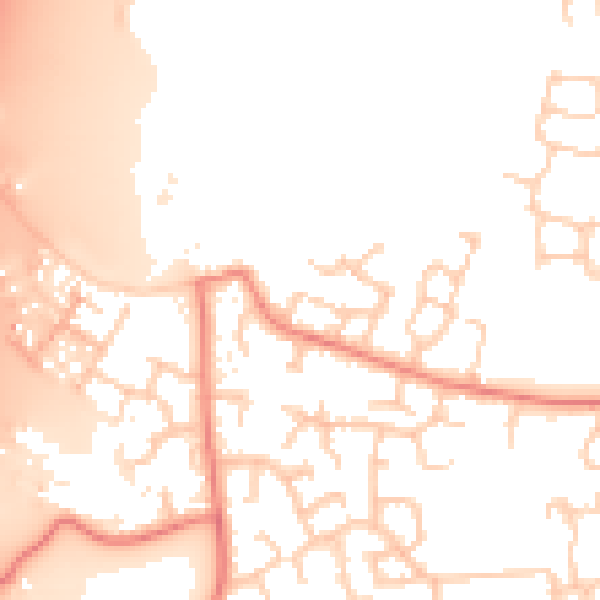 Daytime road noise heatmap for ST7 2HN