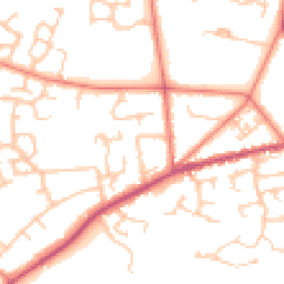 Daytime road noise heatmap for ST7 2JQ