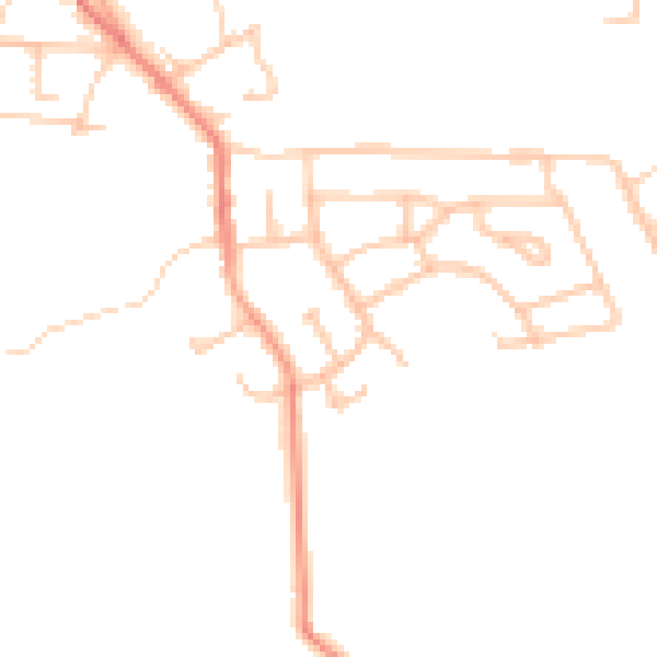 Daytime road noise heatmap for ST7 2QU