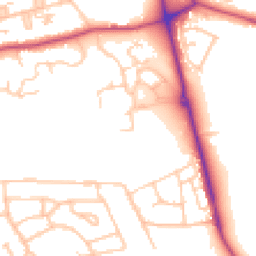 Daytime road noise heatmap for ST7 2ZQ