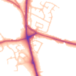 Daytime road noise heatmap for ST7 3DQ