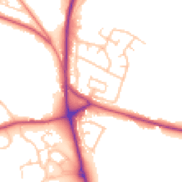 Daytime road noise heatmap for ST7 3EB
