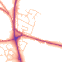 Daytime road noise heatmap for ST7 3EE