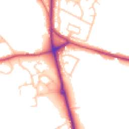 Daytime road noise heatmap for ST7 3EU