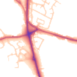 Daytime road noise heatmap for ST7 3EZ