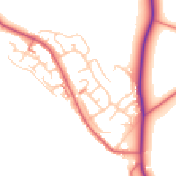 Daytime road noise heatmap for ST7 3TF
