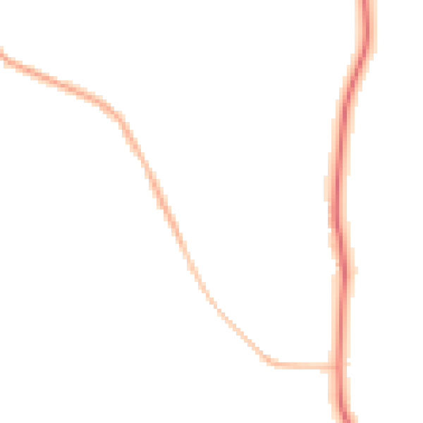 Night-time road noise heatmap for ST7 3TF