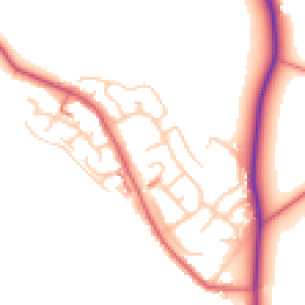Daytime road noise heatmap for ST7 3TN