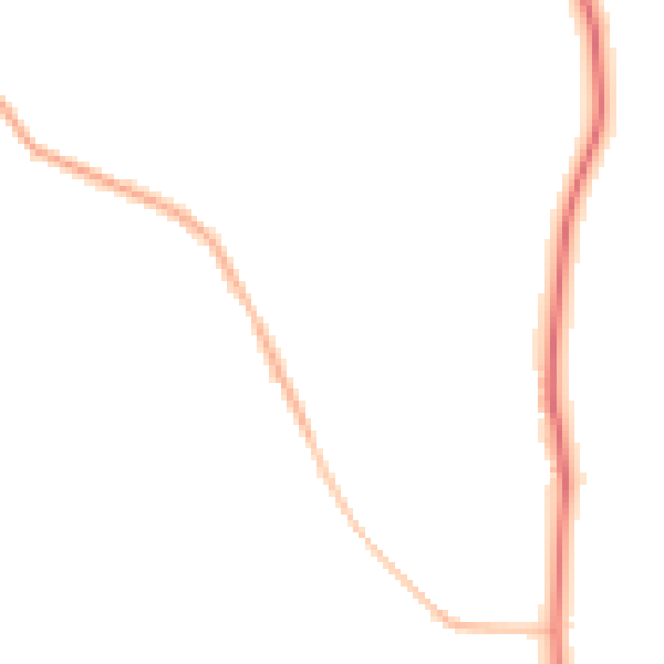 Night-time road noise heatmap for ST7 3TN