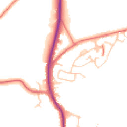 Daytime road noise heatmap for ST7 3TW