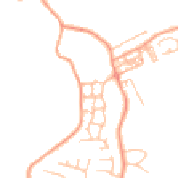 Daytime road noise heatmap for ST7 4GD