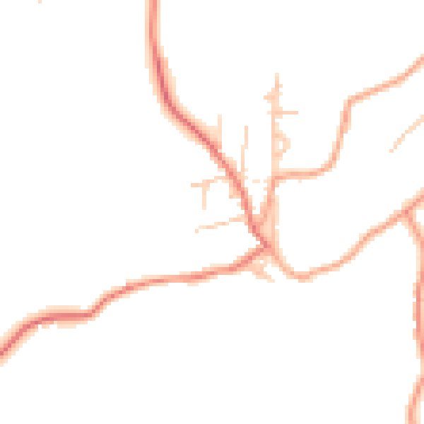 Daytime road noise heatmap for ST7 4NX