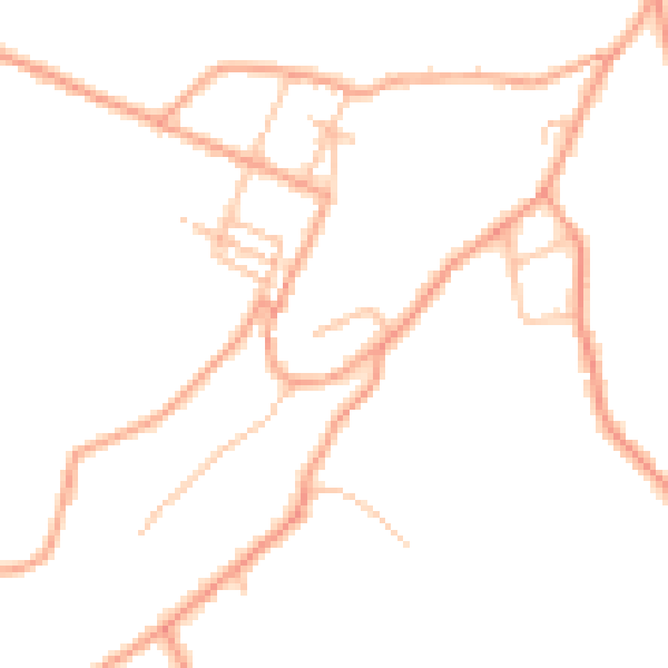 Daytime road noise heatmap for ST7 4PQ