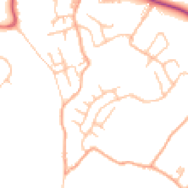 Daytime road noise heatmap for ST7 4TE