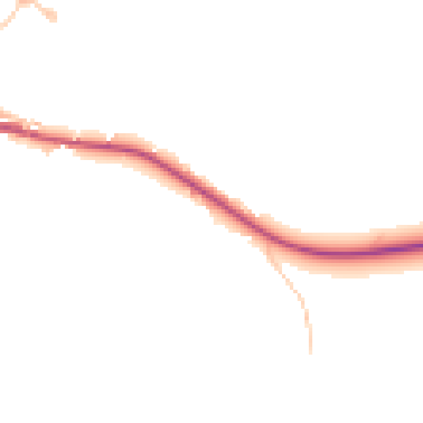 Daytime road noise heatmap for ST7 8BS