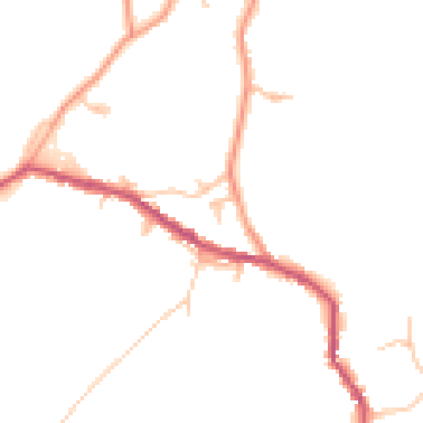 Daytime road noise heatmap for ST7 8BT