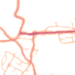 Daytime road noise heatmap for ST7 8DQ