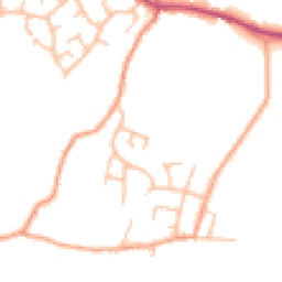 Daytime road noise heatmap for ST7 8LD
