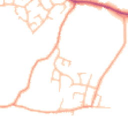 Daytime road noise heatmap for ST7 8LE