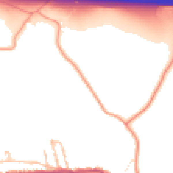 Daytime road noise heatmap for ST7 8NF