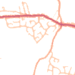 Daytime road noise heatmap for ST7 8NW