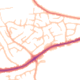 Daytime road noise heatmap for ST9 0AH