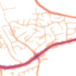 Daytime road noise heatmap for ST9 0AN