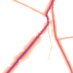 Daytime road noise heatmap for ST9 0AP