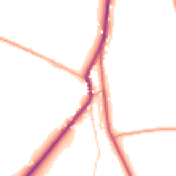 Daytime road noise heatmap for ST9 0BH