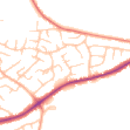Daytime road noise heatmap for ST9 0BZ