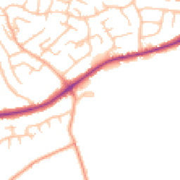 Daytime road noise heatmap for ST9 0DB