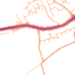 Daytime road noise heatmap for ST9 0DD