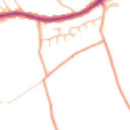 Daytime road noise heatmap for ST9 0DE
