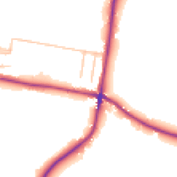 Daytime road noise heatmap for ST9 0DH