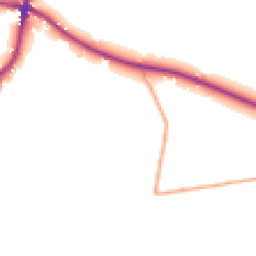 Daytime road noise heatmap for ST9 0DL