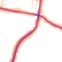 Daytime road noise heatmap for ST9 0DQ