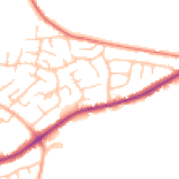 Daytime road noise heatmap for ST9 0DR