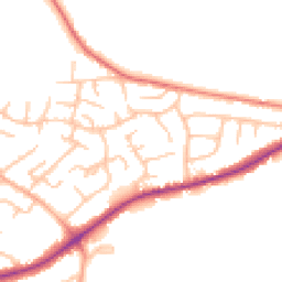 Daytime road noise heatmap for ST9 0DS