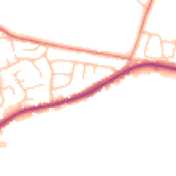 Daytime road noise heatmap for ST9 0DT