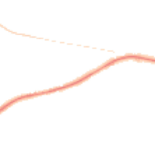 Night-time road noise heatmap for ST9 0DT