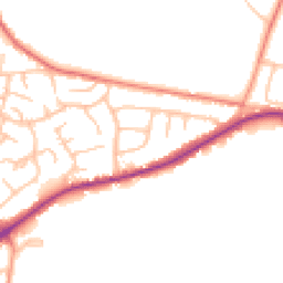 Daytime road noise heatmap for ST9 0DZ