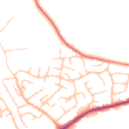 Daytime road noise heatmap for ST9 0EN