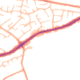 Daytime road noise heatmap for ST9 0FF