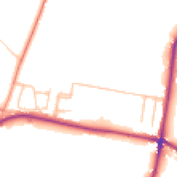 Daytime road noise heatmap for ST9 0HT