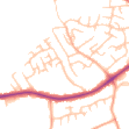Daytime road noise heatmap for ST9 0JY