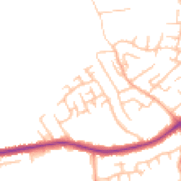 Daytime road noise heatmap for ST9 0JZ