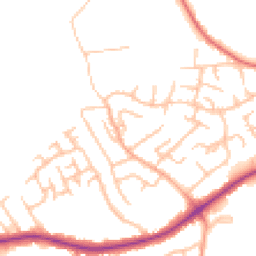 Daytime road noise heatmap for ST9 0LB