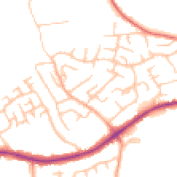 Daytime road noise heatmap for ST9 0LL