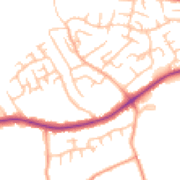 Daytime road noise heatmap for ST9 0LQ